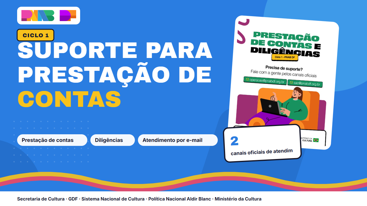 Ciclo 1: PNAB DF orienta proponentes sobre prestação de contas e diligências